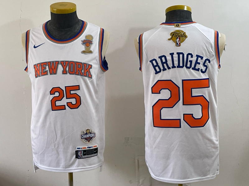 Men New York Knicks #25 Bridges white 2026 Nike NBA jersey 072202->new york knicks->NBA Jersey